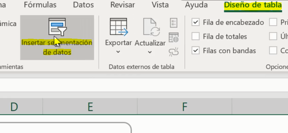 insertar segmentacion datos